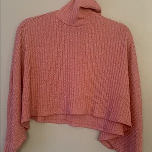 Super cute pink turtleneck!